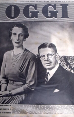 OGGI n°45 1950 Morte Gustavo V di Svezia - Eroi del Carso e Piave [GS27]