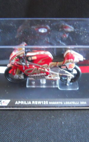 Die Cast Model Moto 1:24 APRILIA RSW 125 Roberto Locatelli 2004 [N3-26 ]