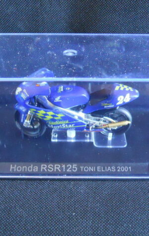 Die Cast Model Moto 1:24 HONDA RSR 125 Toni Elias 2001 [N3-67 ]