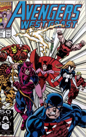 AVENGERS WEST COAST n°74 1991 ed. Marvel Comics   [SA13]
