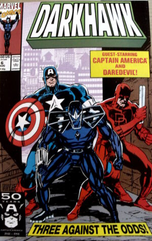 DARKHAWK n°6 1991 with Captain America & Daredevil ed. Marvel Comics   [SA13]