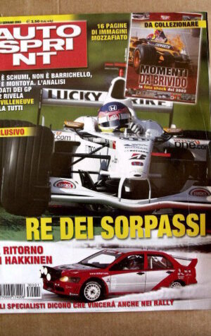 AUTOSPRINT n°1 2003  con inserto Momenti da brivido foto Shock 2002  [P55]