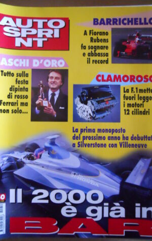 AUTOSPRINT n°50 1999 Rubens Barrichello - Olivier Panis Dallara F3000   [P65]