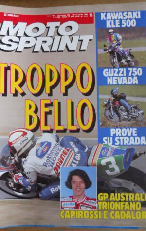 MOTOSPRINT n°15 1991 Kawasaki KLE 500 Guzzi 750 Nevada Capirossi  [P71]