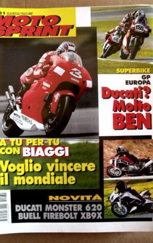 MOTOSPRINT n°31 2001 Novità Ducati Monster 620 Buell Firebolt XB9X    [P59]
