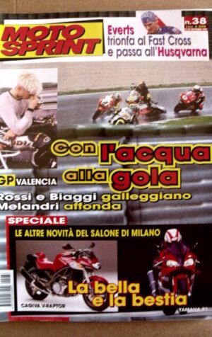 MOTOSPRINT n°38 1999  Novità Salone di Milano Cagiva V- Raptor   [P59]