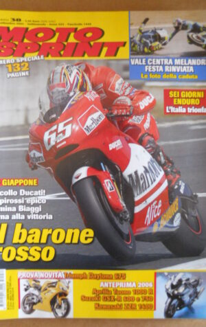 MOTOSPRINT n°38 2005 Triumph Daytona 675 Sprilia Tuono 1000 Suzuki GSX-R 6 [P67]