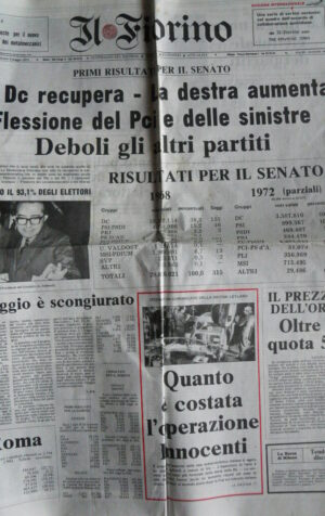 IL FIORINO 09-05-1972 - Risultati Elezioni Politiche Italia  del 1972 [C75]