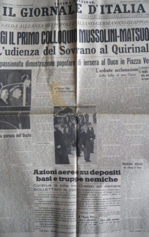IL Giornale D' Italia 02-04-1941 - Colloquio Mussolini - Matsuoka [C75]