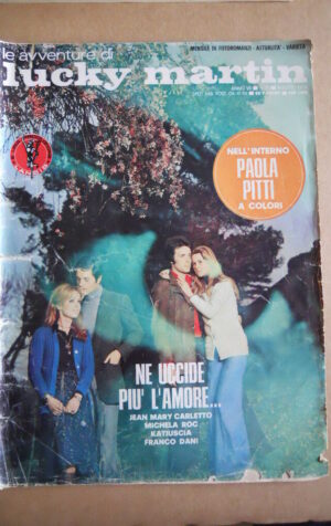 LUCKY MARTIN n°71 1974 con poster Paola Pitti [G576] MEDIOCRE