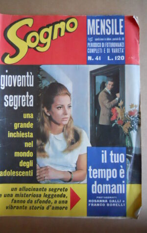 SOGNO Mensile n°41 1968 Rosanna Galli Franco Borelli Fotoromanzo [G581]
