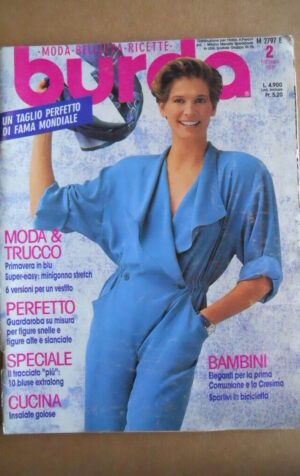 BURDA n°2 1991 con cartamodelli  [G582]
