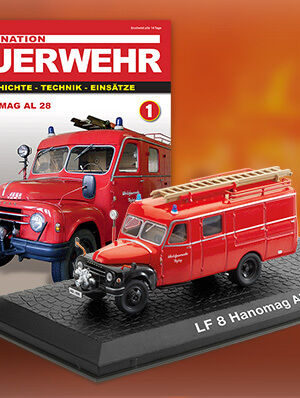 Modellino Vigili del Fuoco in metallo LH 8 HANOMAG AL 28  DIE CAST SCALA 1:72