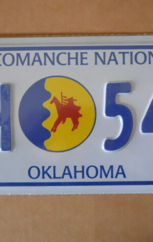 Targa Americana OKLAHOMA CH-541 COMANCHE NATION  31x16 cm -Più basso di EBAY