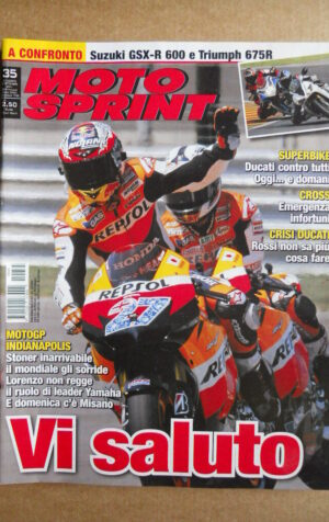 MOTOSPRINT n°35  2011 [Q75] Suzuki GSX-R 600 e Triumph 675 R