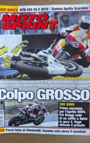 MOTOSPRINT n°30  2009 [Q76]  Test KTM 450 SX-F 2010 Gamma Aprilia Scarabeo