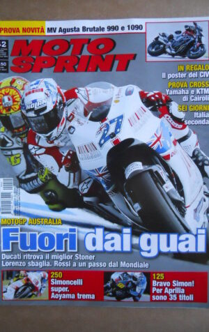MOTOSPRINT n°42  2009 [Q76] Test MV Agusta Brutale 990 e 1090