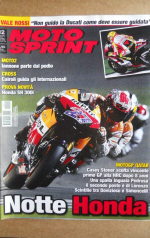 MOTOSPRINT n°12  2011 [Q75] test HONDA SH 300i