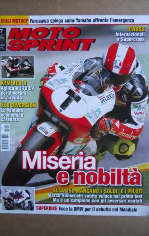 MOTOSPRINT n°7  2009 [Q79]  Test KTM RC8 R YAMAHA XJ6 DIVERSION