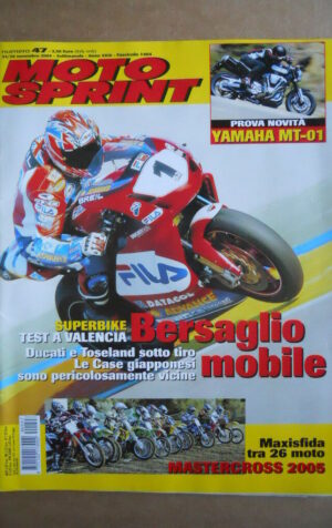 MOTOSPRINT n°47  2004 [Q77] Test YAMAHA MT-01 - MAXISFIDA TRA 26 MOTO CROSS