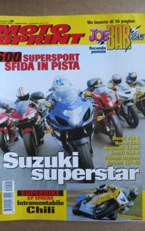 MOTOSPRINT n°9  2004 [Q77] TEST DUCATI 749 S TRIUMPH DAYTONA HONDA CBR