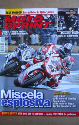 MOTOSPRINT n°9  2009 [Q77]  Test Honda SW-T400 KTM 990 SM R