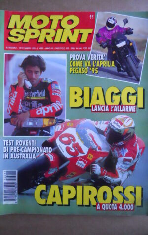 MOTOSPRINT n°11  1995 [Q78]  Test SUZUKI AP 50 APRILIA PEGASO 95