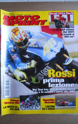 MOTOSPRINT n°13  2004   [Q79A] TRIUMOH THRUXTON 900 LA MOTO DI JOE BAR
