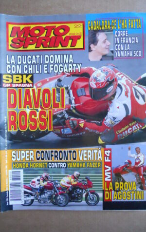 MOTOSPRINT n°22  1998   [Q79B] CONFRONTO HONDA HORNET CONTRO YAMAHA FAZER