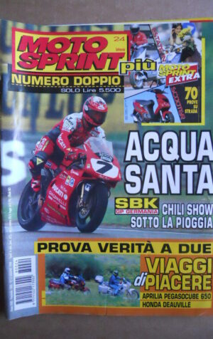 MOTOSPRINT n°24  1998   [Q79B]  Test APRILIA PEGASOCUBE 650 HONDA DEAUVILLE