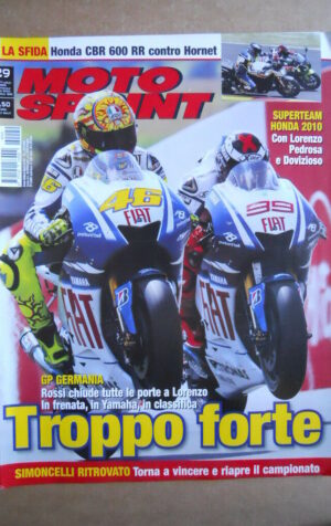 MOTOSPRINT n°29  2009 [Q79]  Test HONDA CBR 600 RR CONTRO HORNET