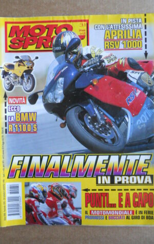 MOTOSPRINT n°31  1998   [Q79B] APRILIA RSV 1000 BMW R 1100 S