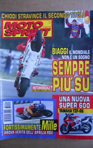 MOTOSPRINT n°35  1998   [Q79A]   Test APRILIA RSV - YAMAHA YZF-R6