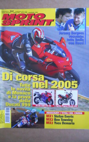 MOTOSPRINT n°37  2004 [Q79]   Test DUCATI 999 HONDA CBR 600 RR APRILIA PEGASO 65
