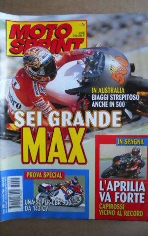 MOTOSPRINT n°5  1998   [Q79A] TEST SPECIAL SUPER CBR 900
