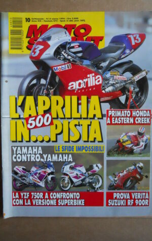 MOTOSPRINT n°10  1994       [Q18] TEST SUZUKI RF 900R YAMAHA YZF 750R