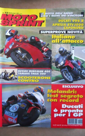 MOTOSPRINT n°12  2001       [Q23] SUZUKI BURGMAN 400 YAMAHA TMAX 500