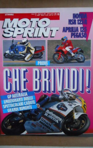 MOTOSPRINT n°15  1989       [Q19] TEST HONDA NSR 125 R APRILIA 125 PEGASO