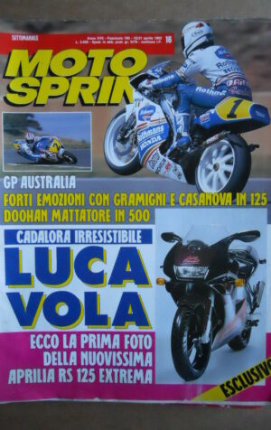 MOTOSPRINT n°16  1992     [Q21] NUOVA APRILIA RS 125 EXTREMA