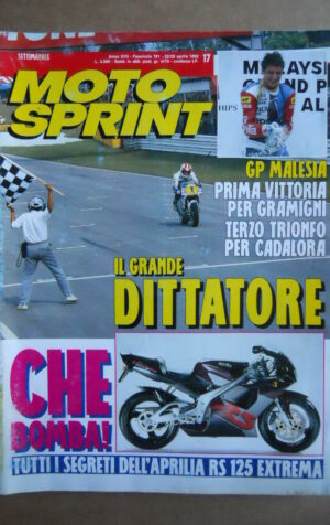 MOTOSPRINT n°17  1992     [Q21] TUTTI I SEGRETI DELL'APRILIA RS 125 EXTREMA