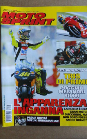 MOTOSPRINT n°25  2002   [Q29]  TEST SUZUKI BURGMAN 650 MOTO GUZZI V11 SCURA