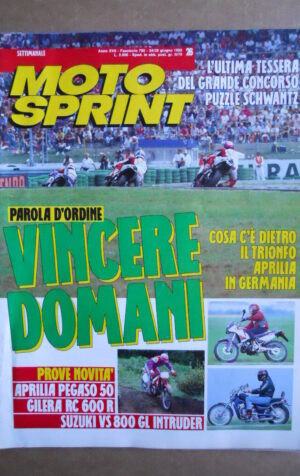 MOTOSPRINT n°26  1992     [Q21]  TEST APRILIA PEGASO 50 GILERA RC 600 R SUZUKI V