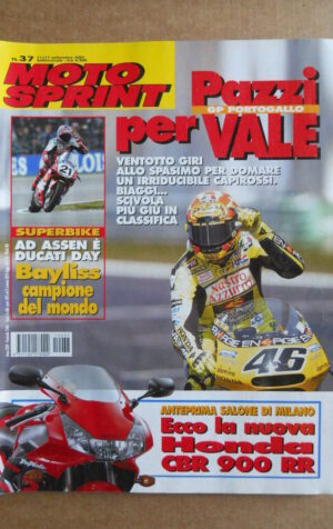 MOTOSPRINT n°37  2001    [Q22] TEST LAVERDA PHOENIX 750 HONDA CBR 900 RR