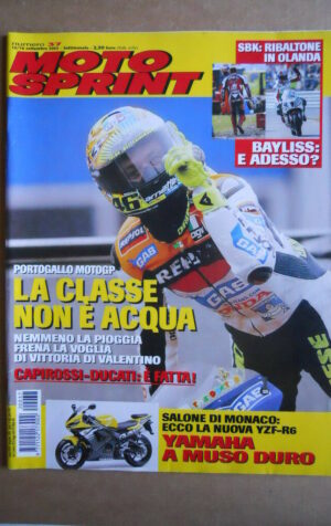MOTOSPRINT n°37  2002   [Q29] SALONE DI MONACO YAMAHA YZF-R6