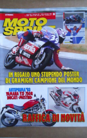 MOTOSPRINT n°38  1992     [Q21]  TEST HUSQVARNA TE 350 TE 610