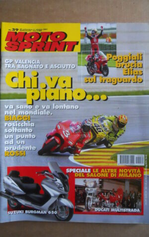 MOTOSPRINT n°39  2001    [Q22]  TEST APRILIA LEONARDO ST 250