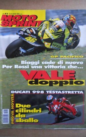 MOTOSPRINT n°41  2001       [Q23]  TEST DUCATI 998 TESTASTRETTA