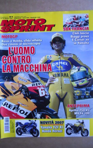 MOTOSPRINT n°41  2006     [Q30] APRILIA 750 V2 MV F4 100 YAMAHA YZF R1