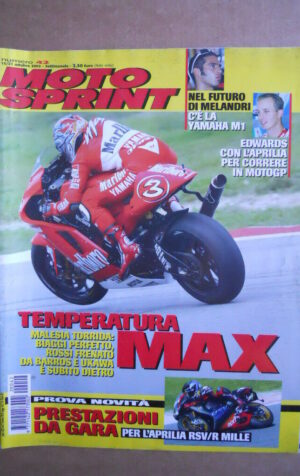 MOTOSPRINT n°42  2002     [Q30] TEST NOVITA APRILIA RSV/R MILLE
