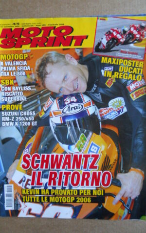 MOTOSPRINT n°45  2006     [Q30] POSTER DUCATI BAYLISS LORIS CAPIROSSI